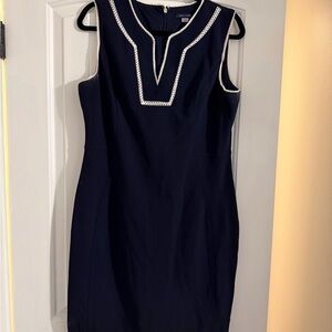 Tommy Hilfiger Navy Dress with White Trim
